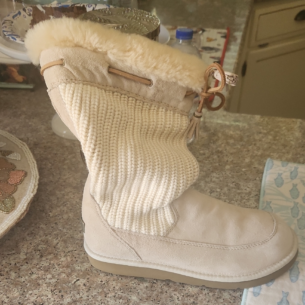 UGG Cream Knit Winter Boots